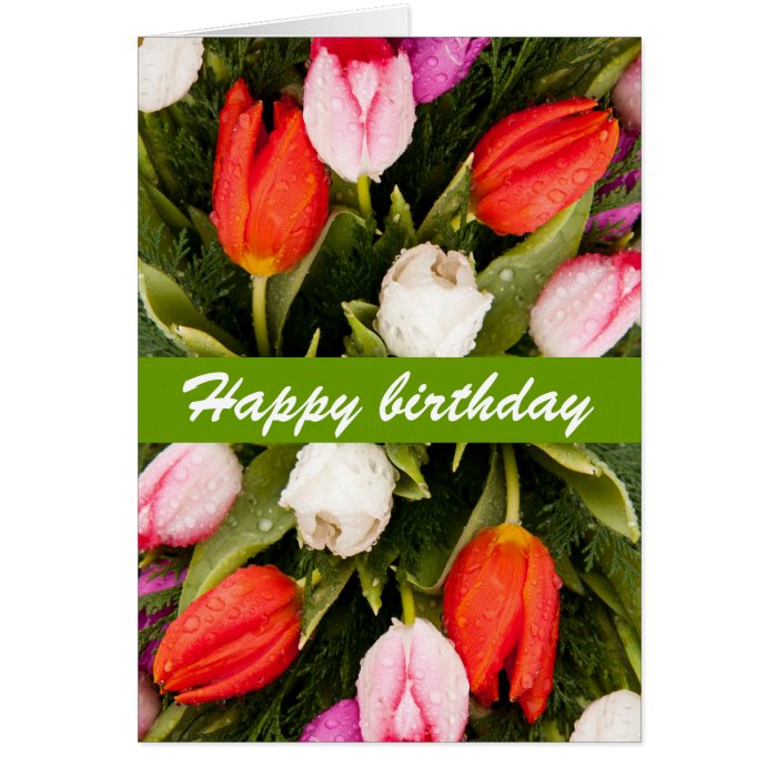 Tulip birthday card