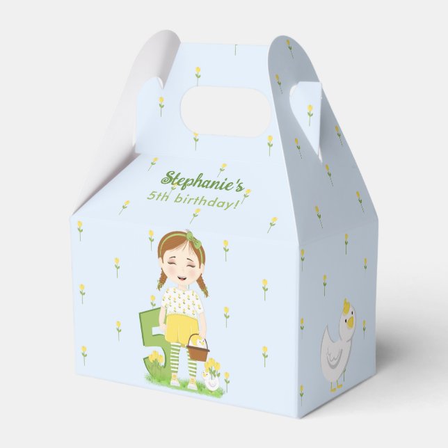 Tulip Birthday Favor Boxes (Back Side)
