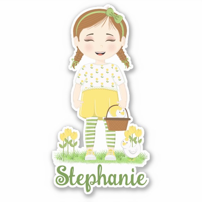 Tulip Birthday Sticker (Front)