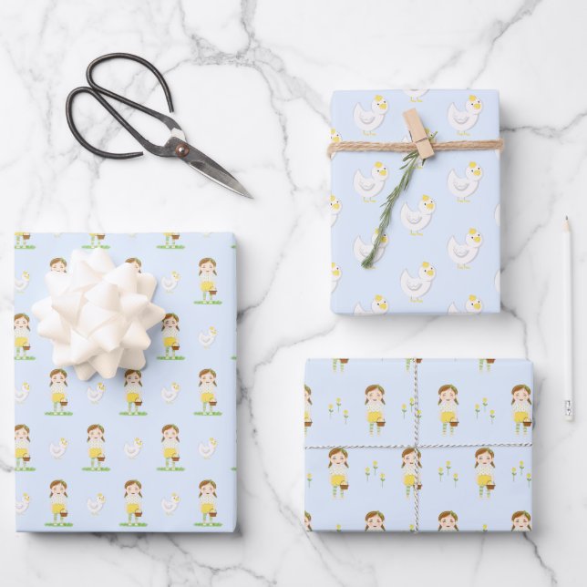 Tulip Birthday  Wrapping Paper Sheets (Front)