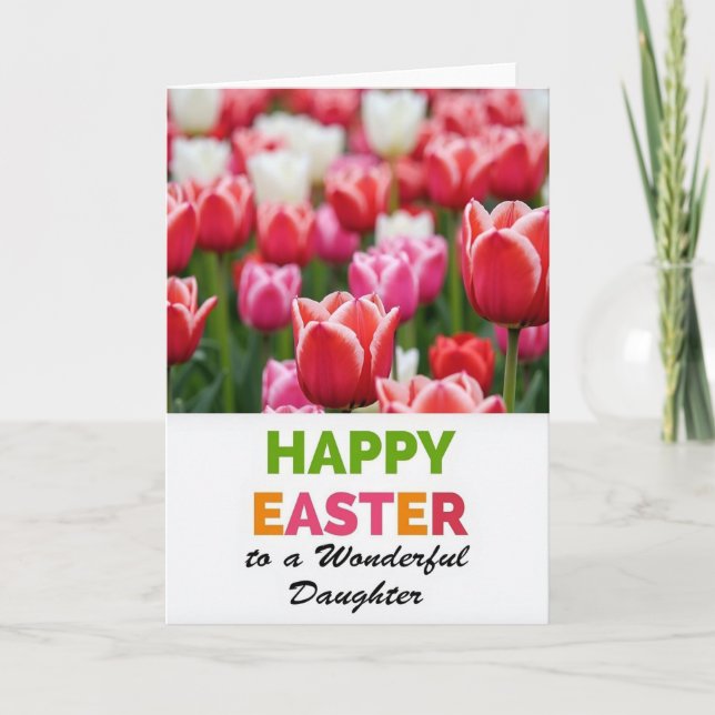 Tulip Bloom Greeting Card (Front)