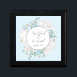 Tulip Blue Floral Wedding Gift Box<br><div class="desc">This design features a beautiful illustration of tulips in full bloom,  surrounded by delicate greenery and a soft blue background. Whether you're planning a spring wedding,  a garden wedding,  or simply love the beauty of tulips,  this design is sure to delight and impress your guests.</div>