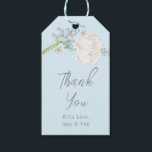 Tulip Blue Floral Wedding Gift Tags<br><div class="desc">This design features a beautiful illustration of tulips in full bloom,  surrounded by delicate greenery and a soft blue background. Whether you're planning a spring wedding,  a garden wedding,  or simply love the beauty of tulips,  this design is sure to delight and impress your guests.</div>