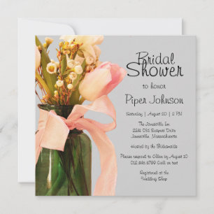 Tulip Boho Chic Spring Bridal Shower Invitations