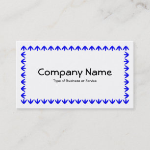 Tulip Border 3d - Blue on White Business Card