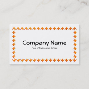 Tulip Border 3d - Orange on White Business Card