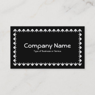 Tulip Border 3d - White on Black Business Card