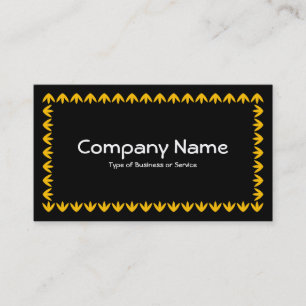 Tulip Border - Amber on Black Business Card
