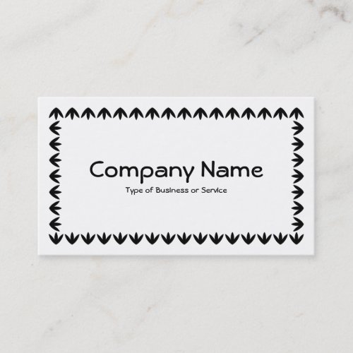 Tulip Border _ Black on White Business Card