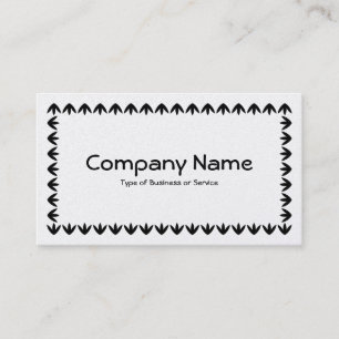 Tulip Border - Black on White (Platinum) Business Card