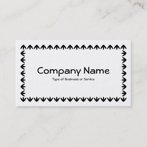 Tulip Border _ Black on White Platinum Business Card