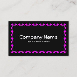 Tulip Border - Magenta on Black Business Card