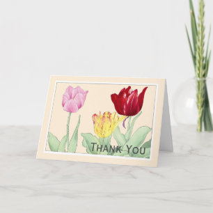 Tulip, Botanicals Note Card - Customize Greeting