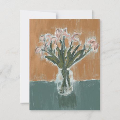 Tulip Bouquet Painting Blank Card