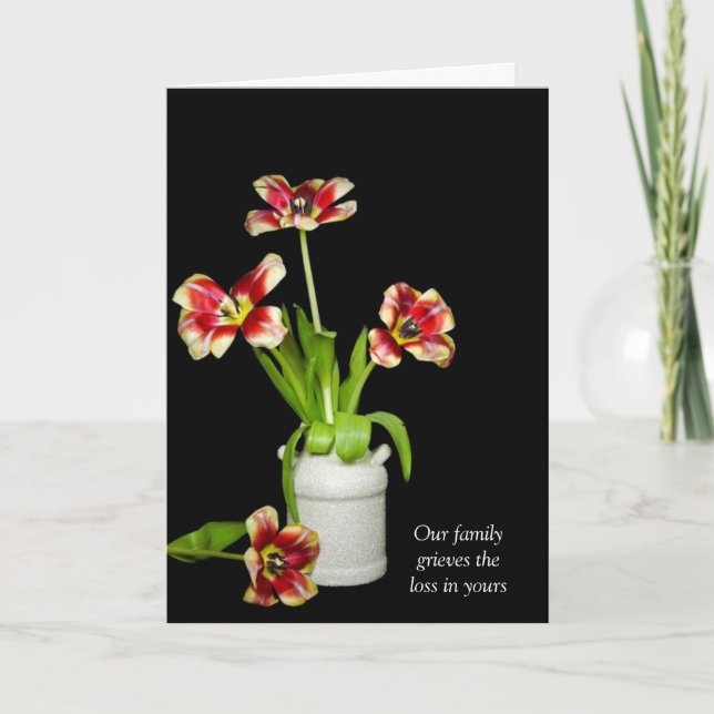 tulip bouquet sympathy card (Front)