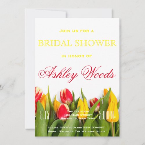 Tulip Bridal Shower Card