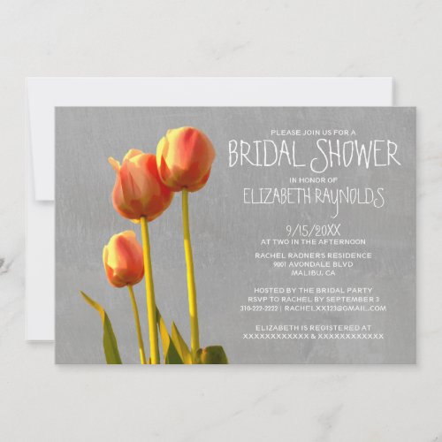 Tulip Bridal Shower Invitations