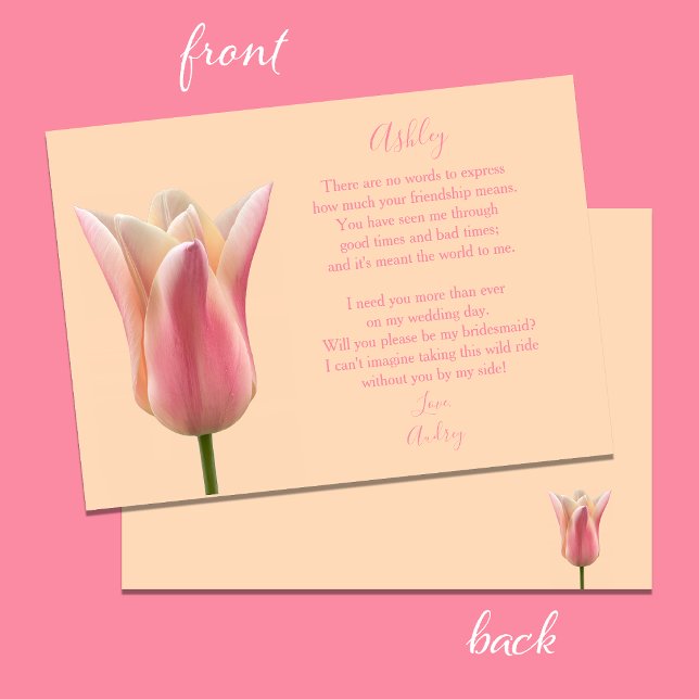 Tulip Bridesmaid Poem Proposal Will You Be My Invitation (Creator Uploaded)