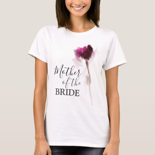 Tulip burgundy Floral mother of the bride T_Shirt