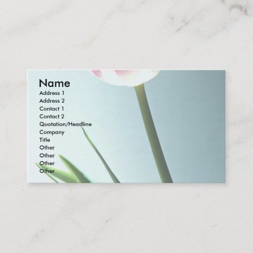 Customizable Tulip Business Cards