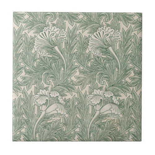 Tulip by William Morris Vintage Floral Art Ceramic Tile