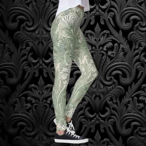 Tulip by William Morris Vintage Floral Art Leggings