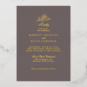 Tulip Cascade foil Invitation