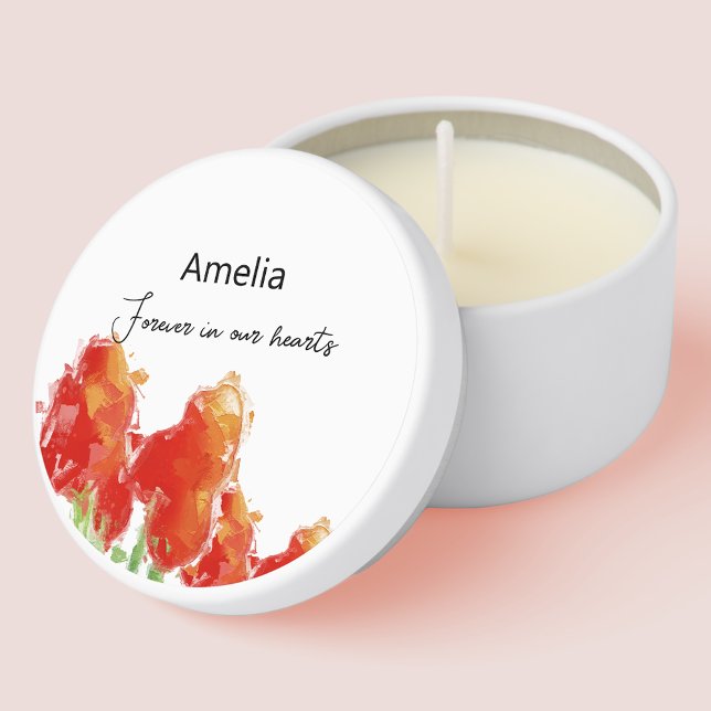 Tulip Celebration of Life Keepsake Remembrance Mini Candle Favors (Creator Uploaded)