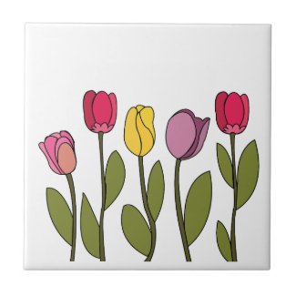 Tulip Colorful Floral Tulip