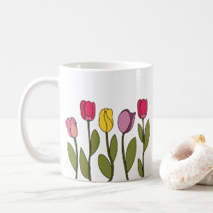 Tulip Colorful Floral Tulip Coffee Mug