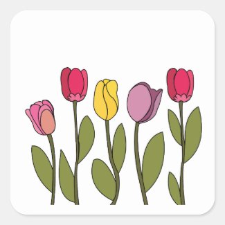 Tulip Colorful Floral Tulip
