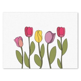 Tulip Colorful Floral Tulip