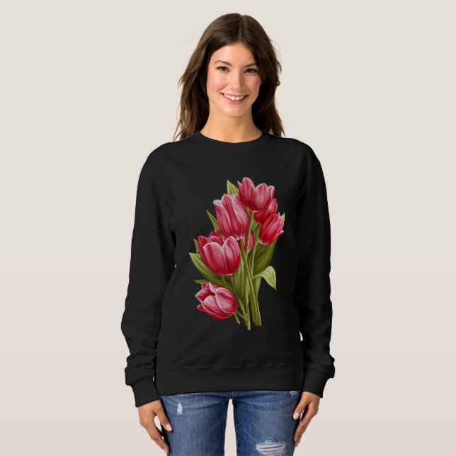 Tulip colorful flower Tank gift mom mothers day (Front Full)