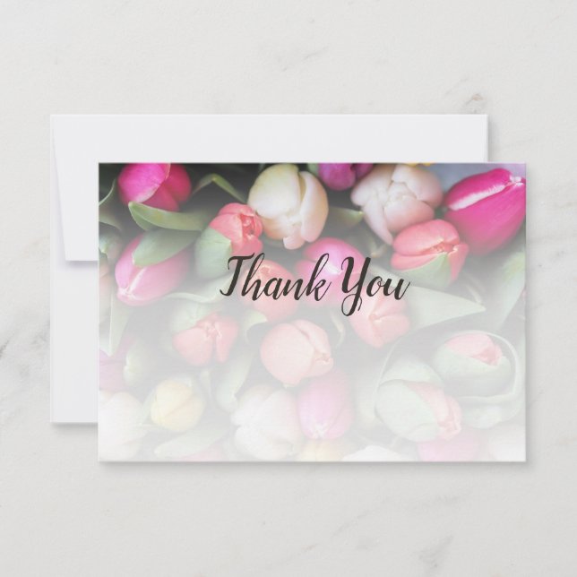 Tulip Custom Photo - Thank You - Florist Note Card (Front)