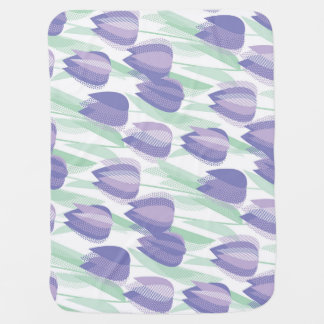 Tulip design: pale violet floral. baby blanket