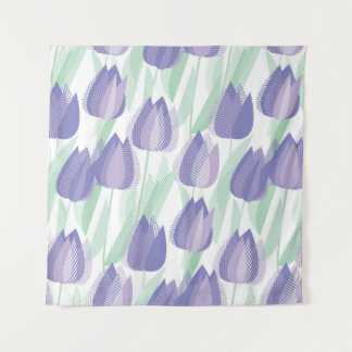 Tulip design: pale violet floral. tapestry