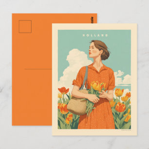 Tulip Dreams in Holland Postcard