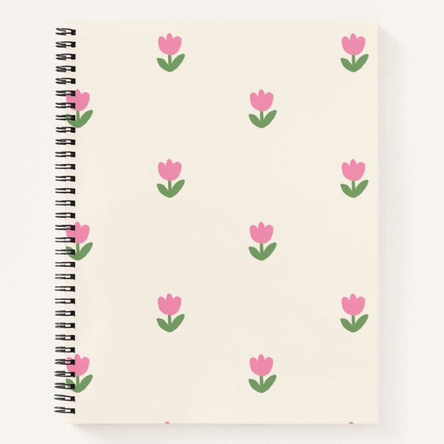 Tulip Dreams Notebook Cover 🌷✨ - Floral Pattern  (Front)