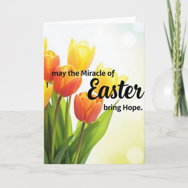 Tulip Easter Spring Celebration Card (Front)