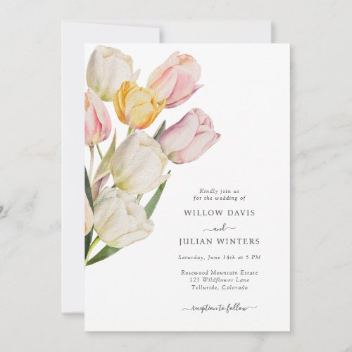 Tulip Elegant Wedding Invitation