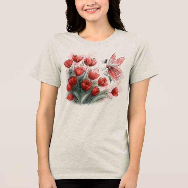 Tulip Fairy Tri-Blend Shirt (Front)