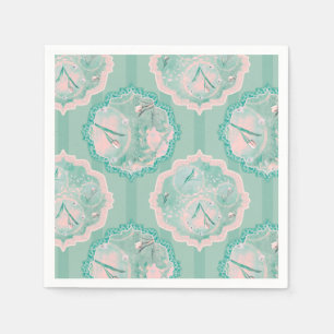 Tulip Fantasy Green and Pink Napkins