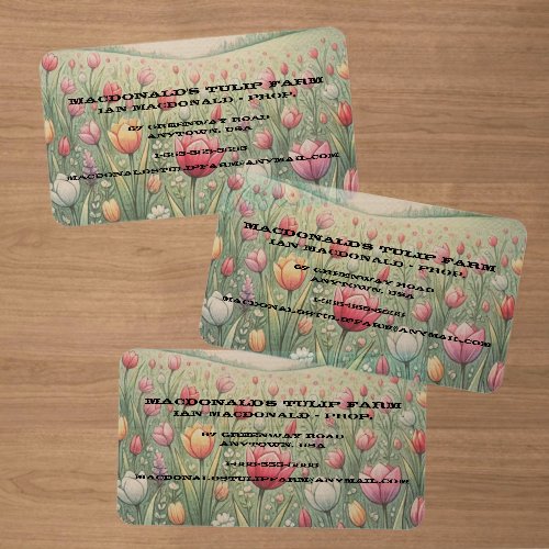 Tulip Farm Business Cards