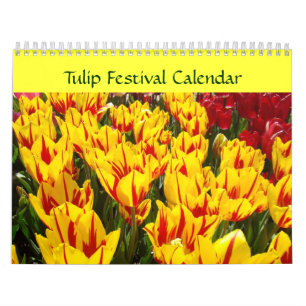 Tulip Festival Calendar Colorful Tulips Floral