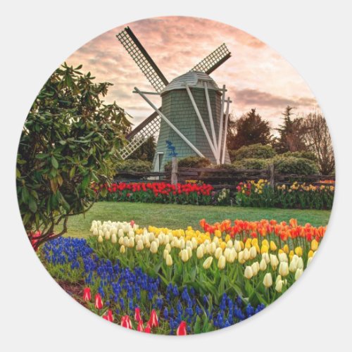 Tulip Festival Classic Round Sticker