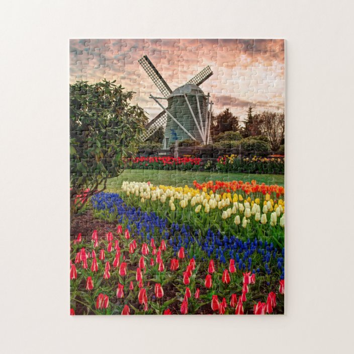 Tulip Festival Jigsaw Puzzle Zazzle Com