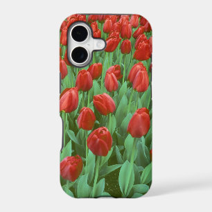 Tulip field blooms in the spring. iPhone 17 case