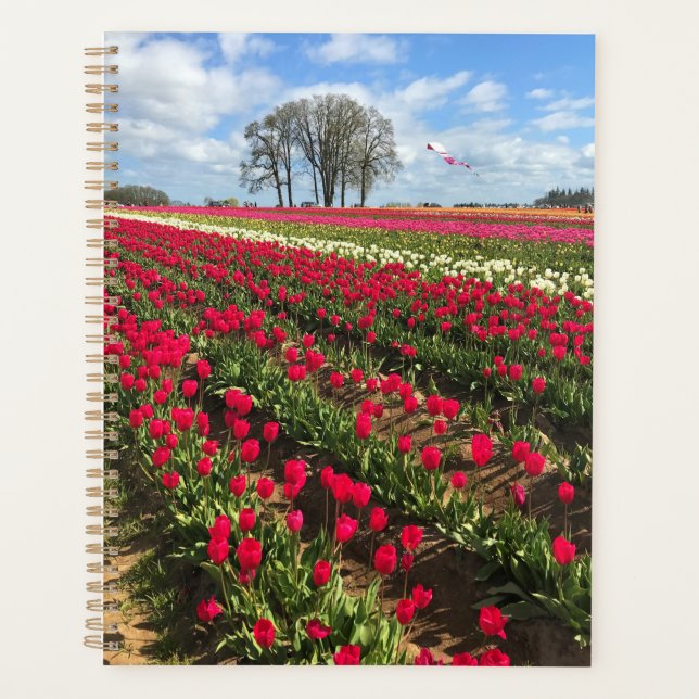 Tulip Field with Kite, Oregon Planner (Front)