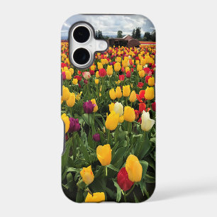 Tulip Field with Old Tractor, Oregon iPhone 17 Case