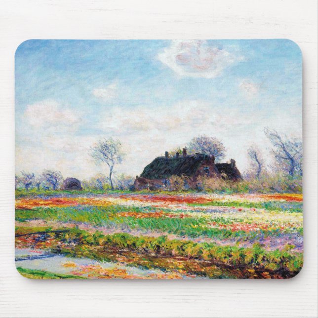 Tulip Fields in the Netherlands, Monet Mouse Pad (Front)